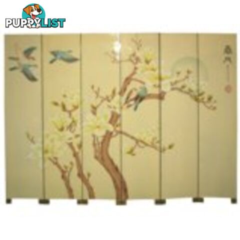 6-Panel Chinese Fold Up Screen - Spring Moon