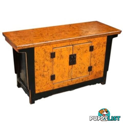 Orange and Black Low Sideboard TV Unit