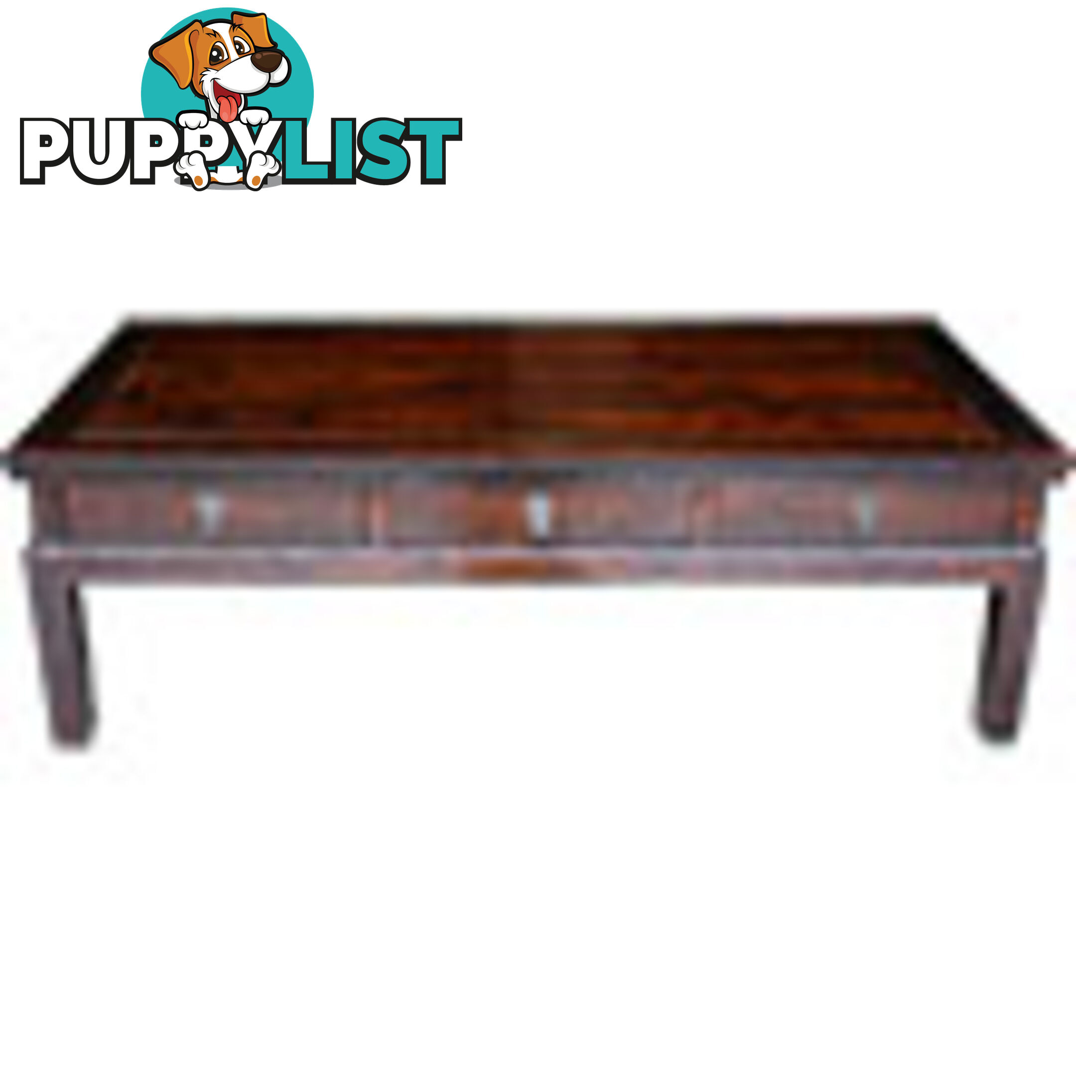 Original Rectangular Chinese Coffee Table w/ 6 Draws