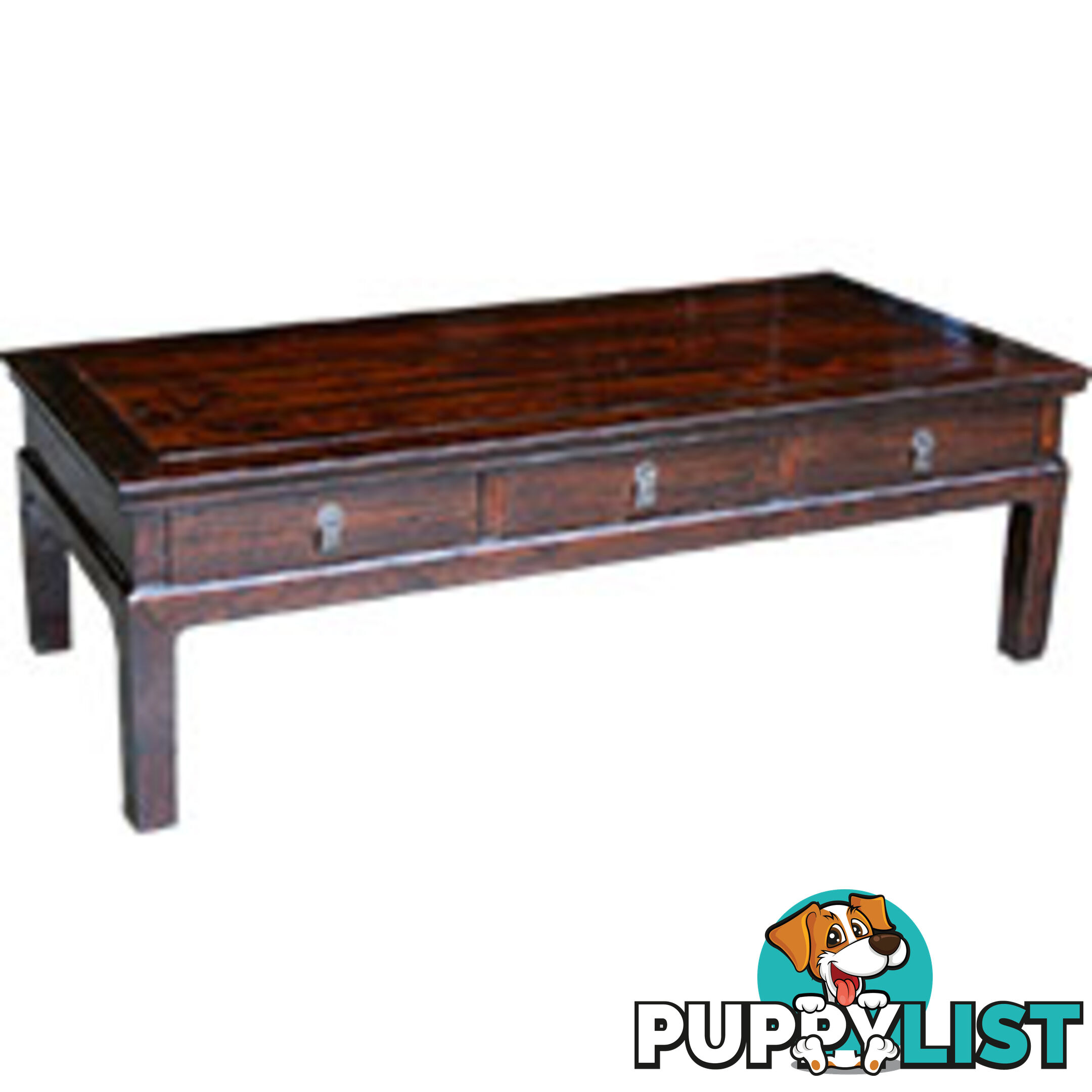 Original Rectangular Chinese Coffee Table w/ 6 Draws