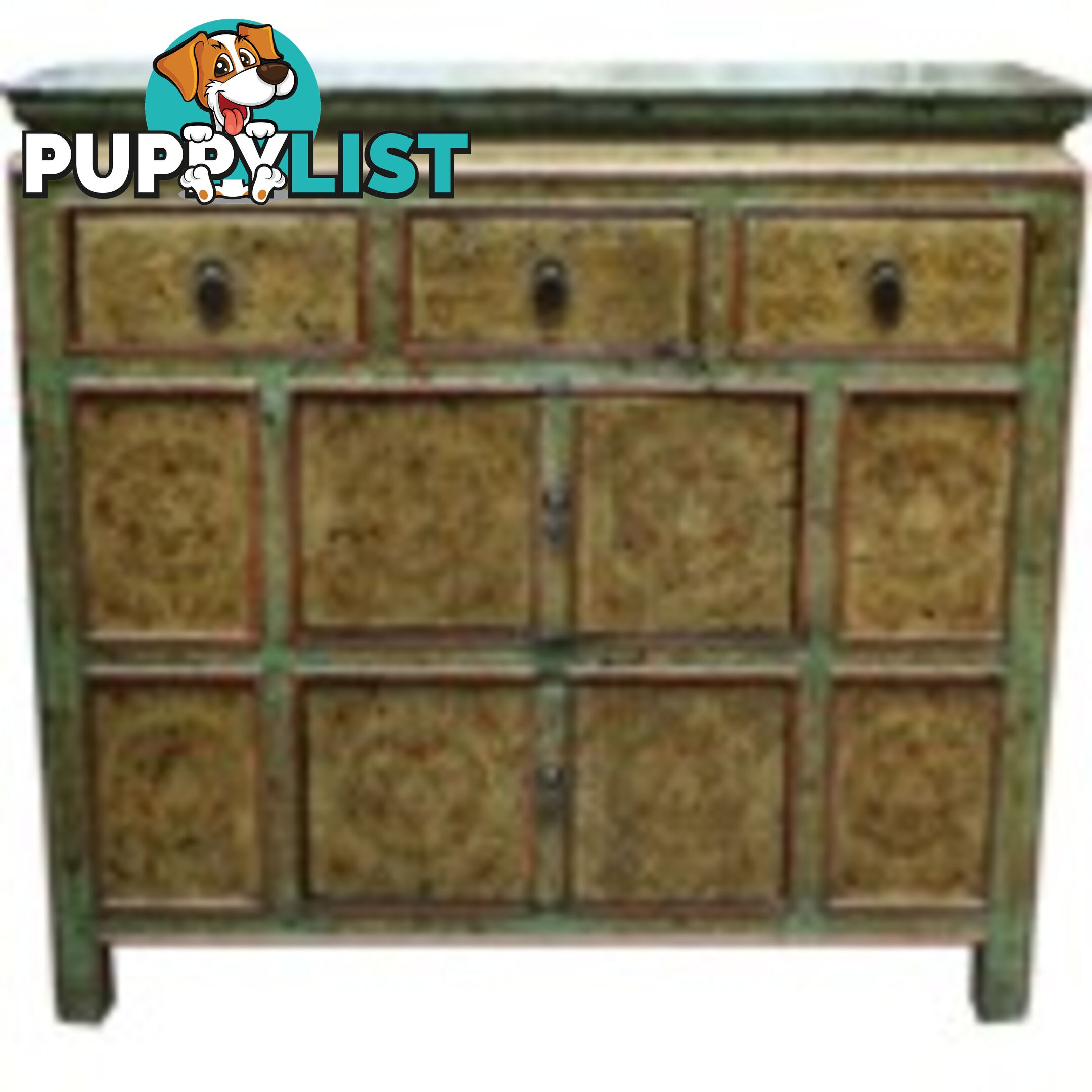 Original Painted Tibetan Sideboard