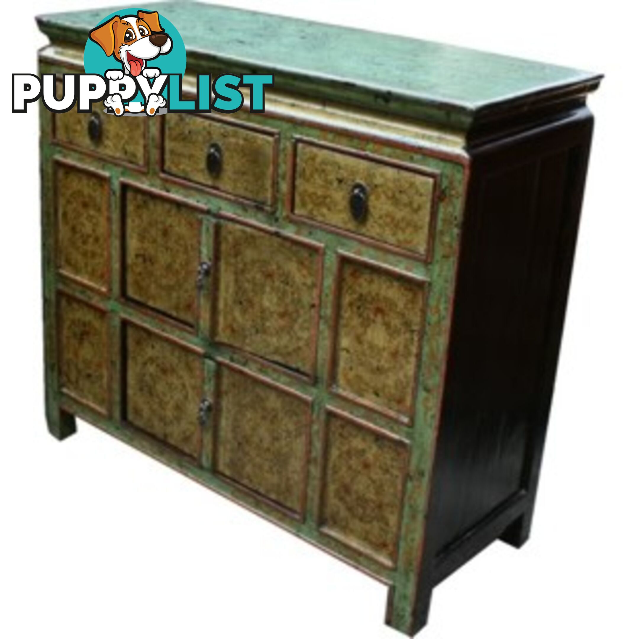 Original Painted Tibetan Sideboard