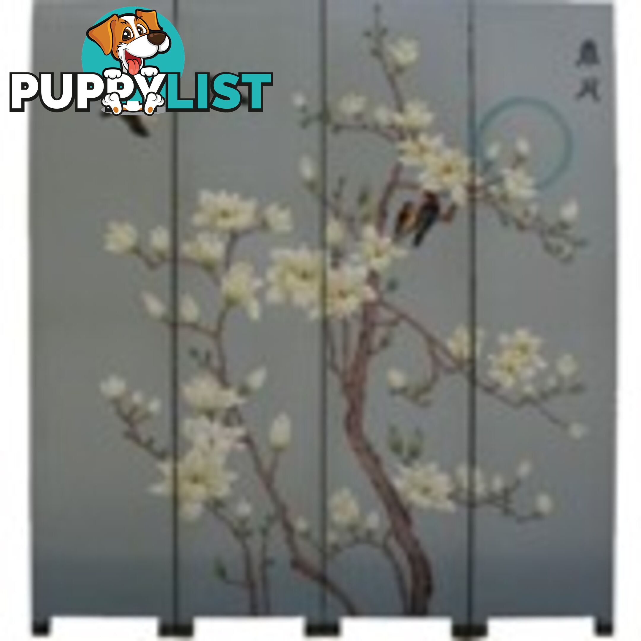 Oriental Chinese Screen Room Divider - Spring Moon