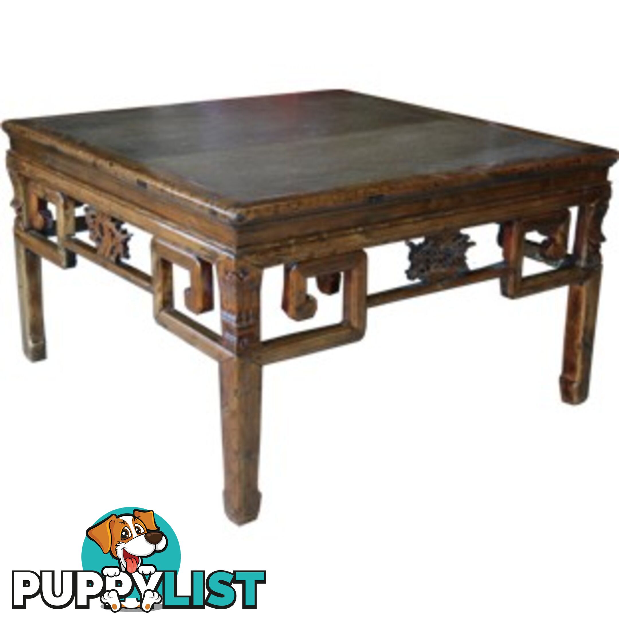 Chinese Antique Wood Carved Coffee Table