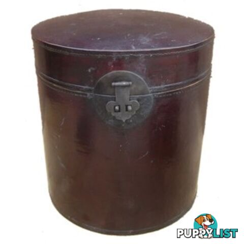 Original Round Maroon Decoration Box