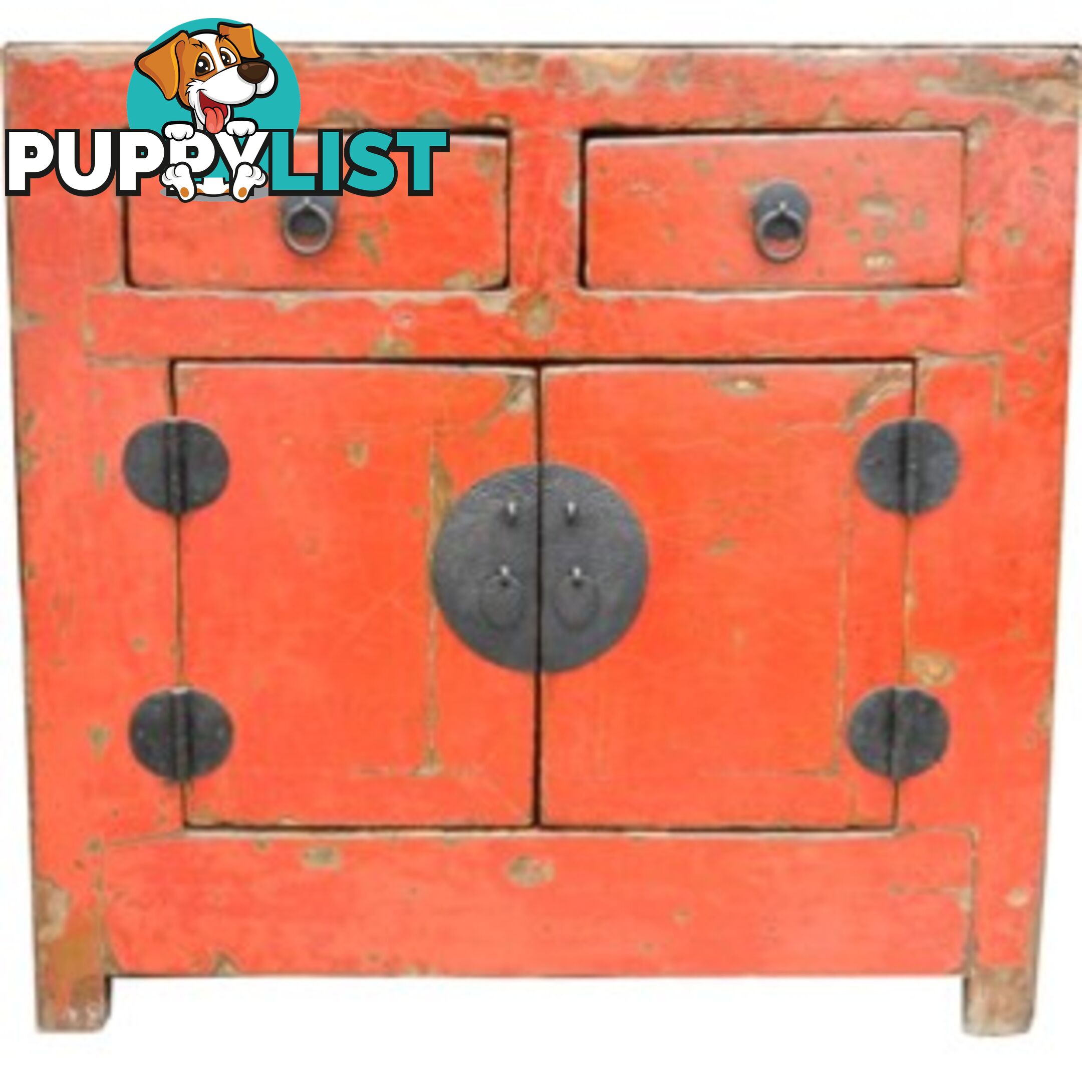 Original Red Shanxi Chinese Antique Cabinet