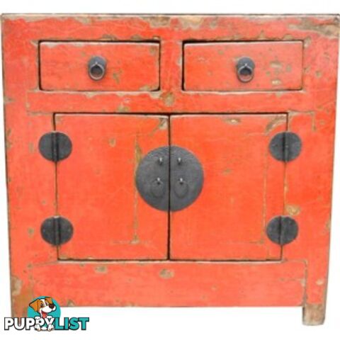 Original Red Shanxi Chinese Antique Cabinet