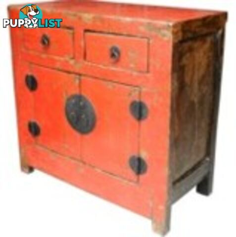 Original Red Shanxi Chinese Antique Cabinet