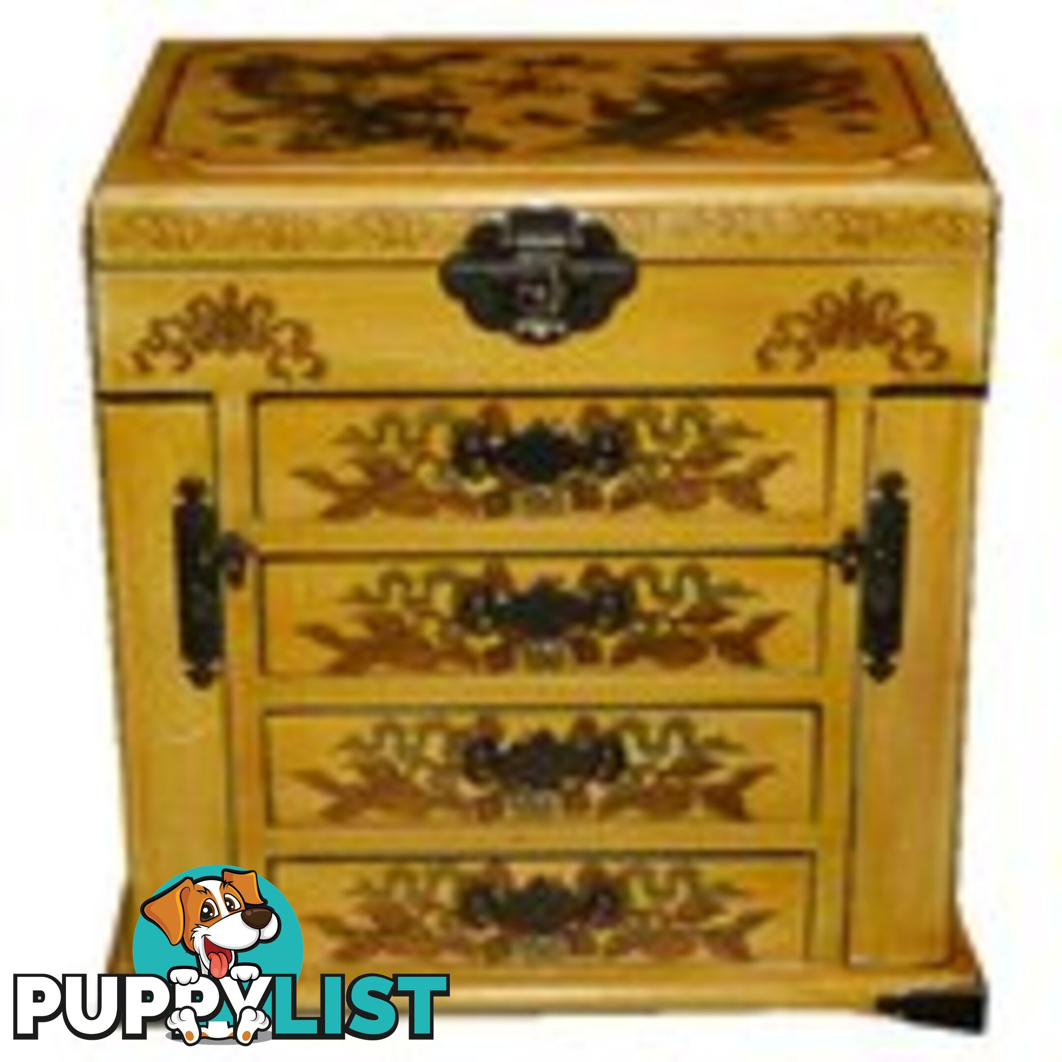 Beige Chinese Multi Drawers Jewellery Box