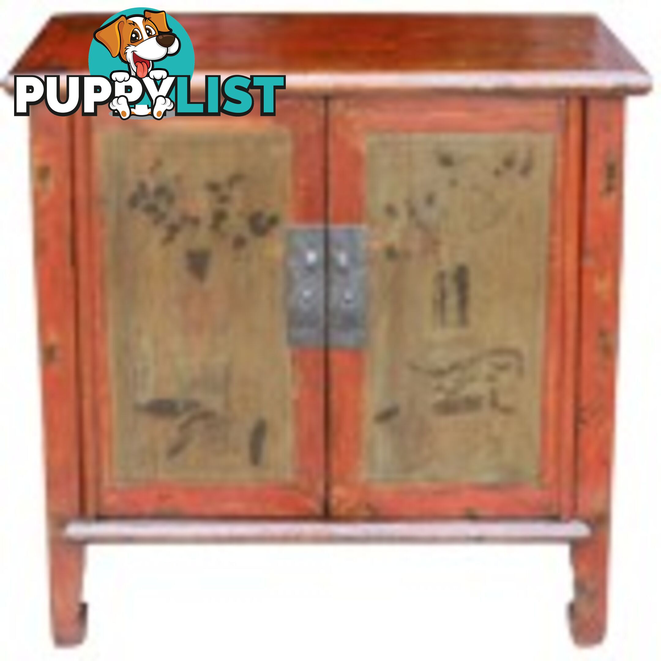 Chinese Antique Red Cabinet