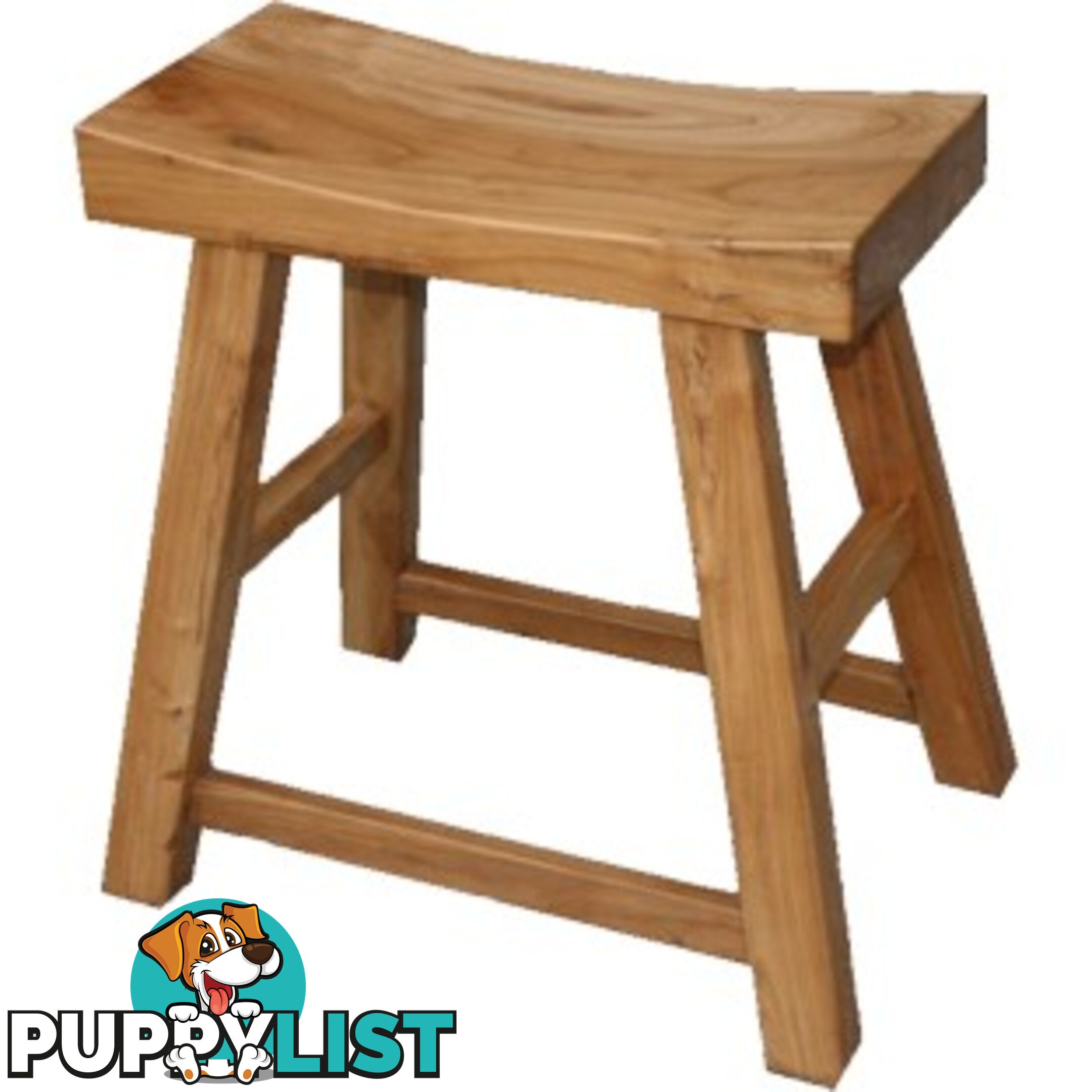 Light Brown Country Style Oriental Farmer Stool