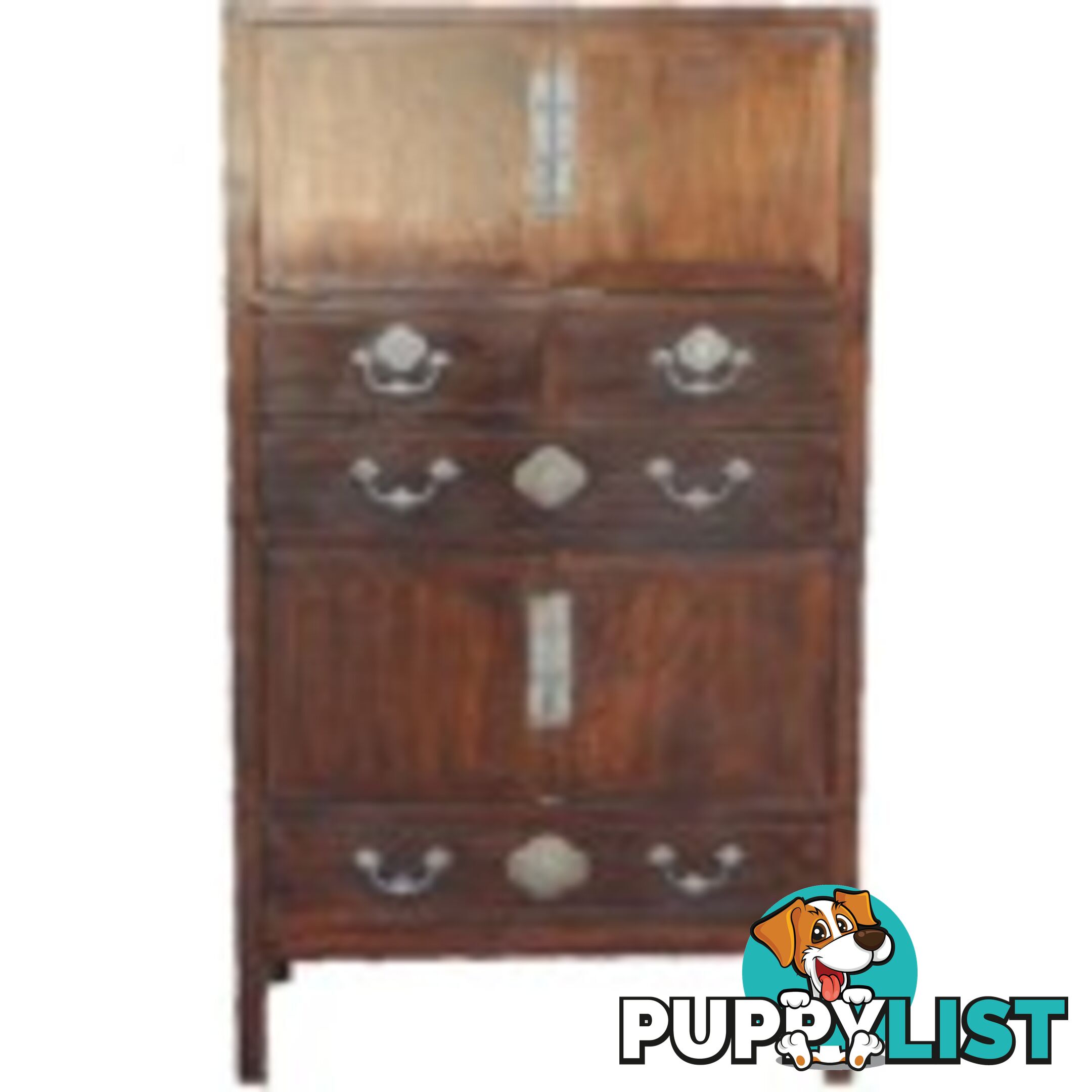Huge Chinese Antique Burl wood Cabinet