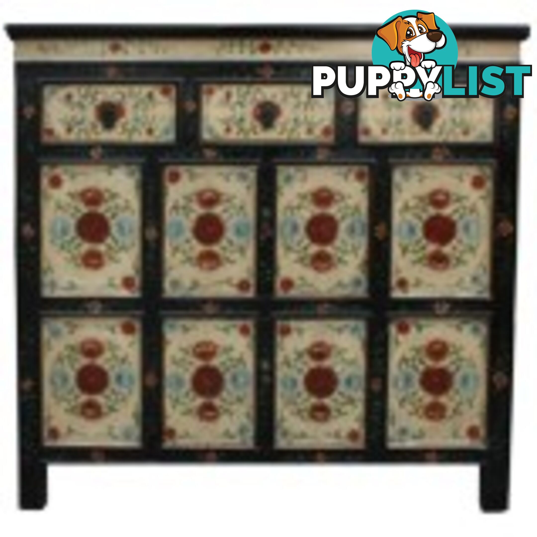 Chinese Antique Painted Tibetan Sideboard