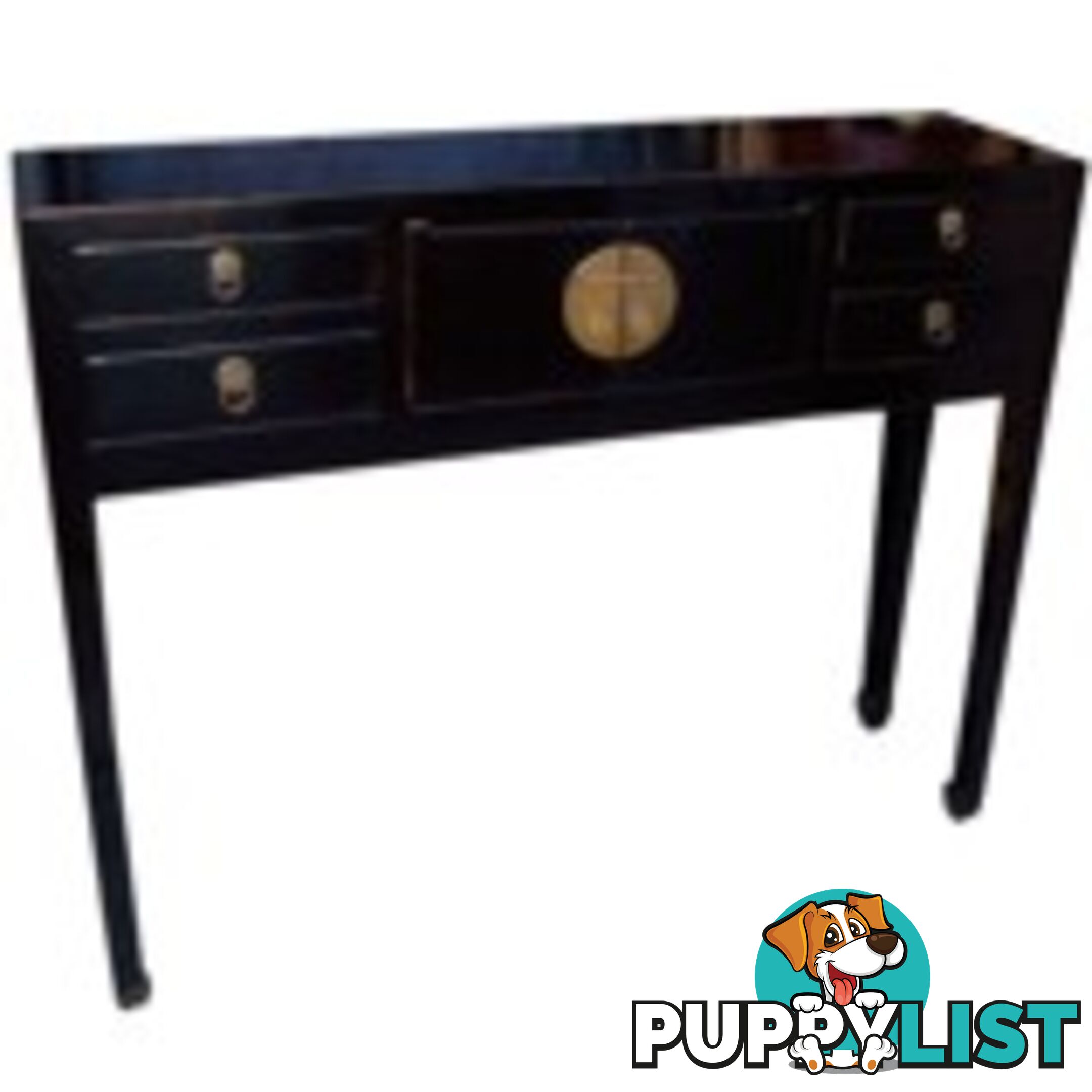 Black Oriental Chinese Hallway Table