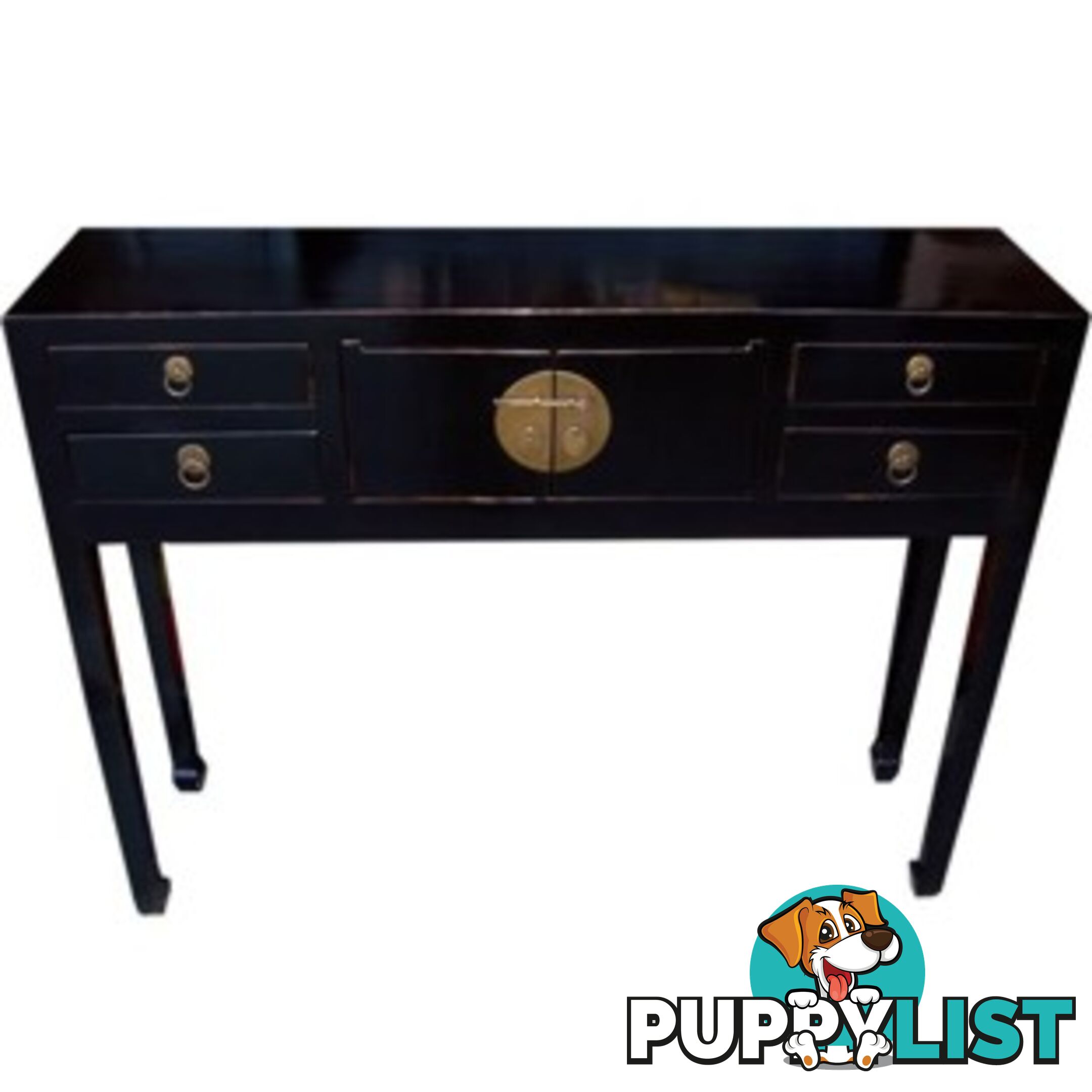 Black Oriental Chinese Hallway Table