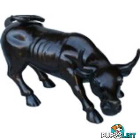 Wall Street Charging Bull Ox Brass Statue 64cm