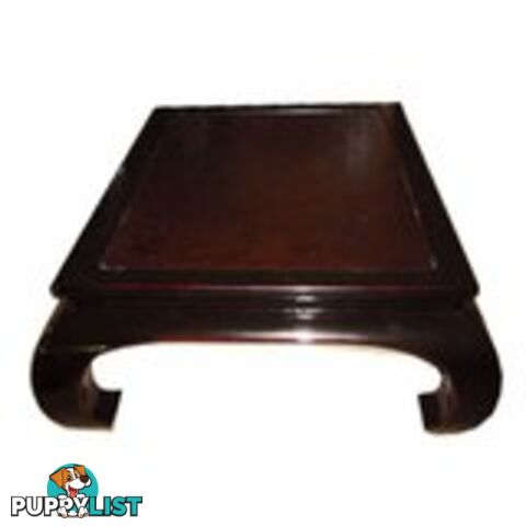 Black Rattan Top Chinese Opium Coffee Table