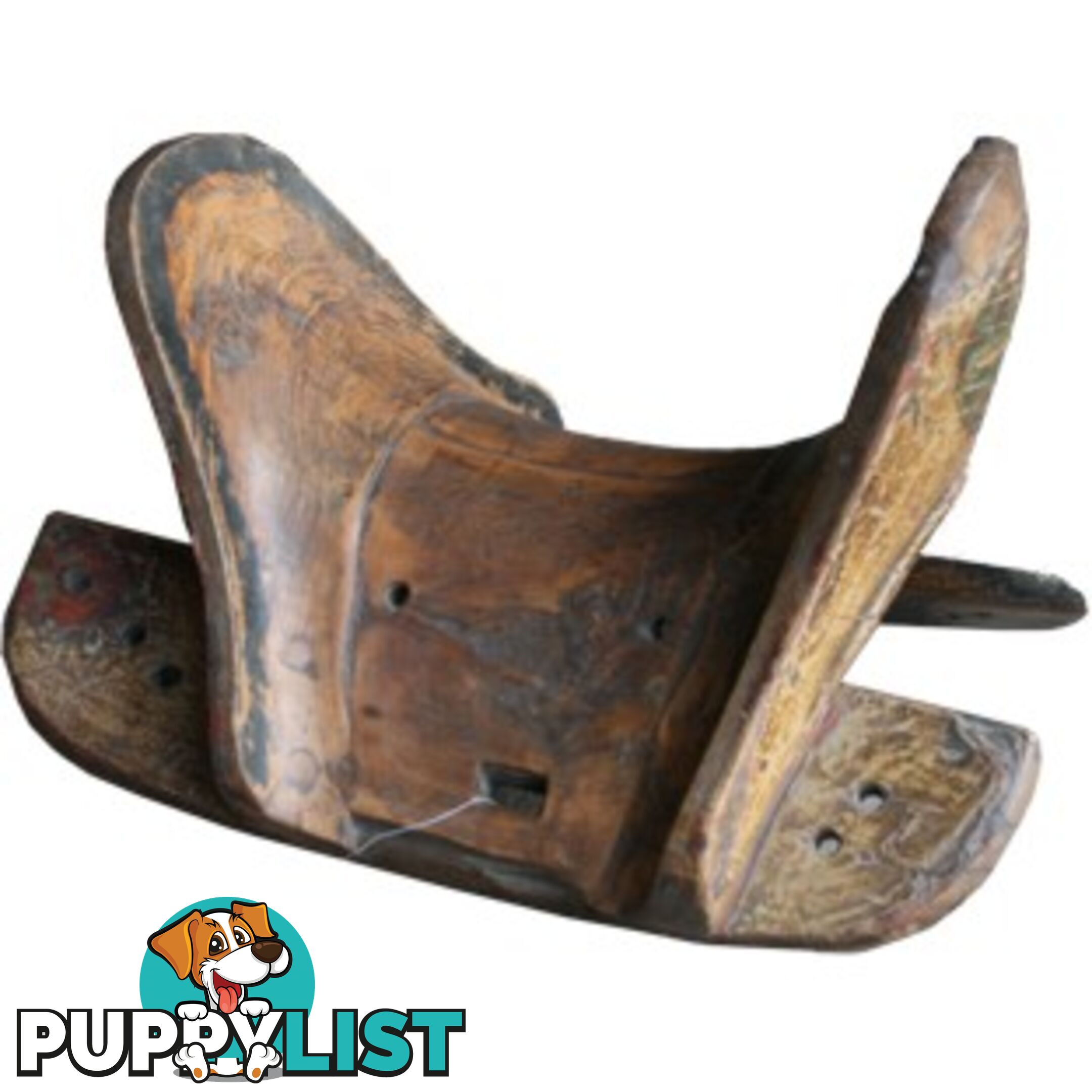 Chinese Antique Wooden Horse Saddle