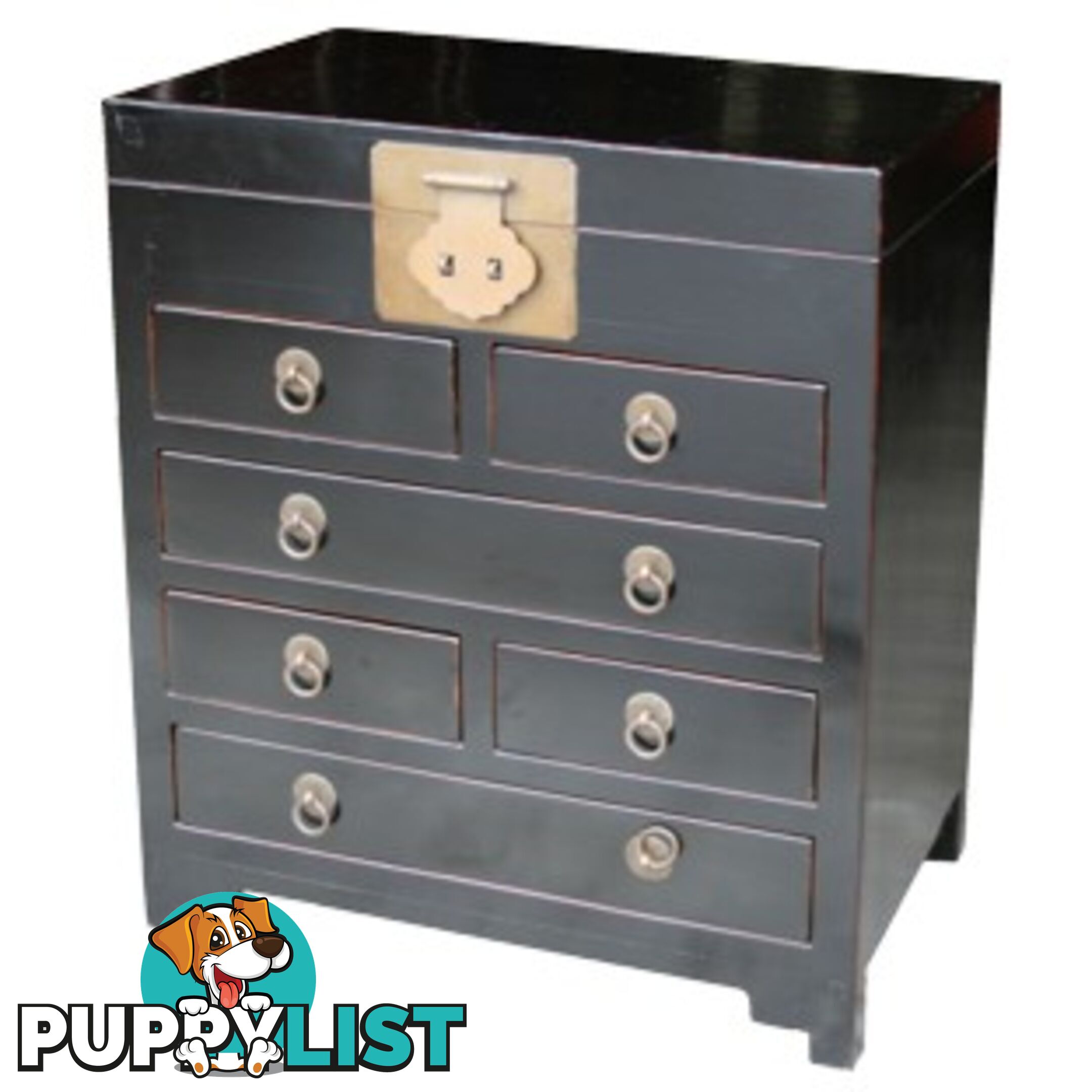 Black Lacquer Bedside Chest