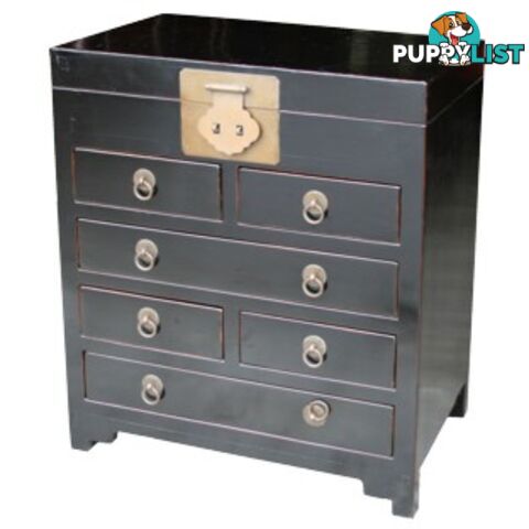 Black Lacquer Bedside Chest