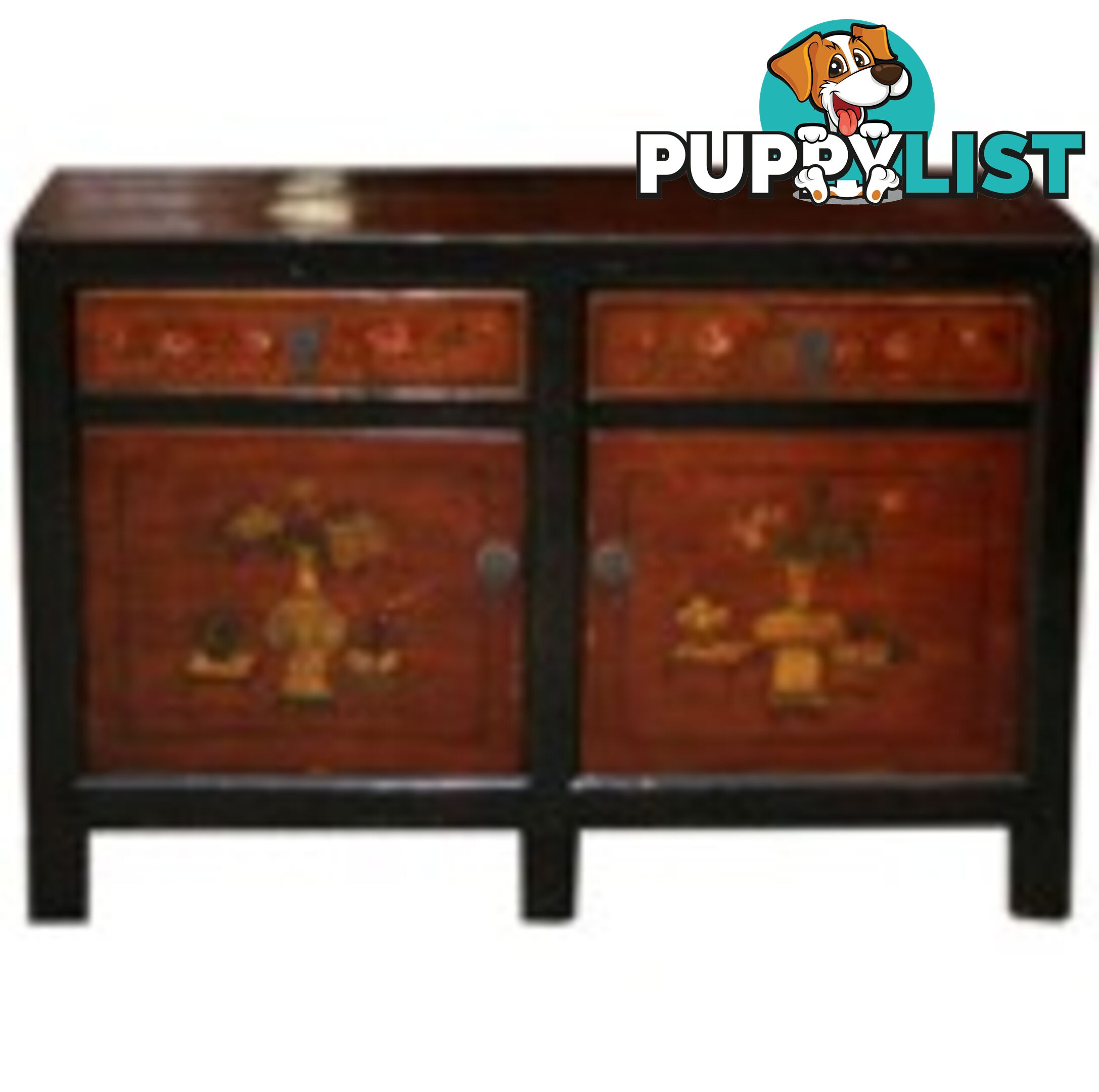 Original Painted Mongolian Sideboard