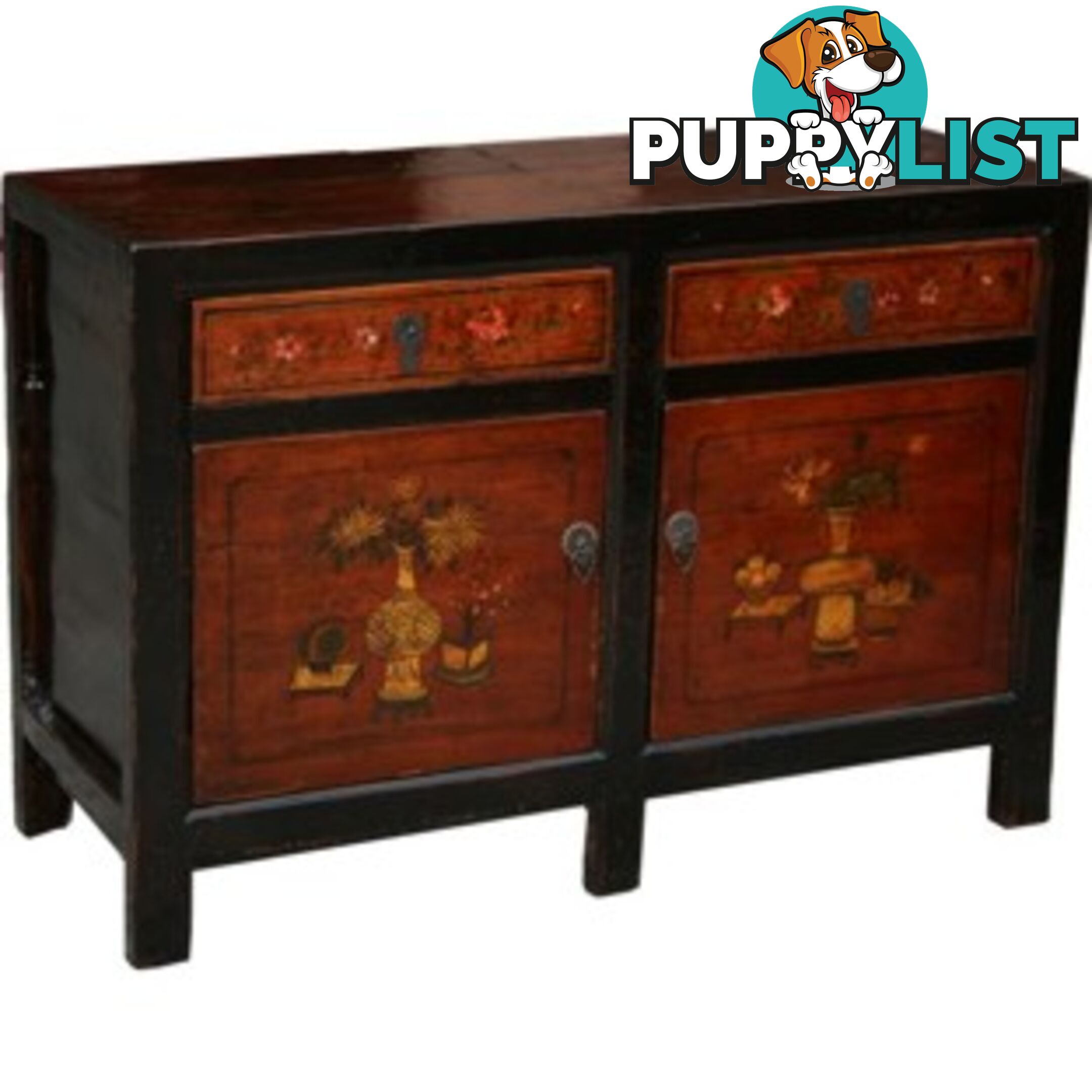 Original Painted Mongolian Sideboard