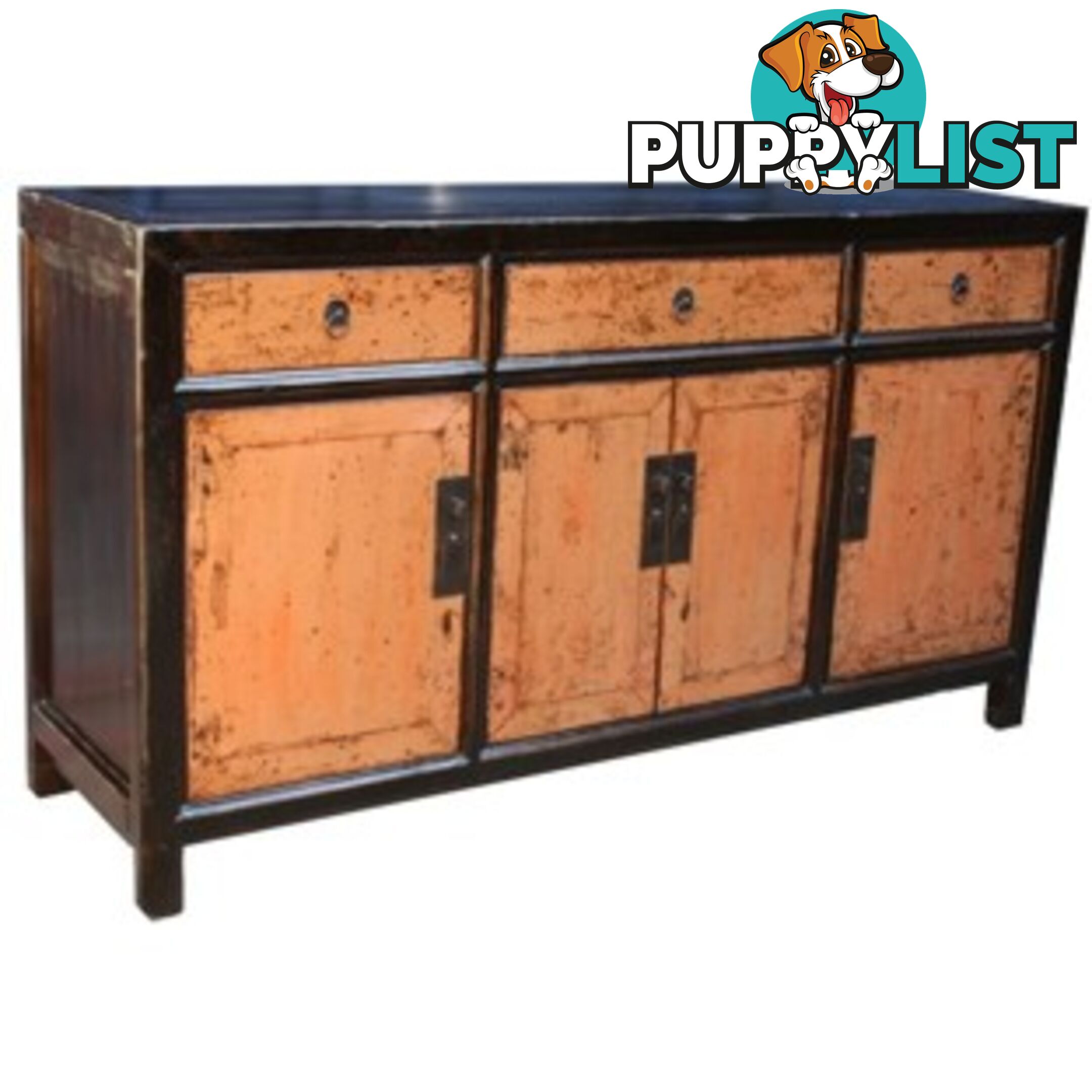 Orange Chinese Sideboard