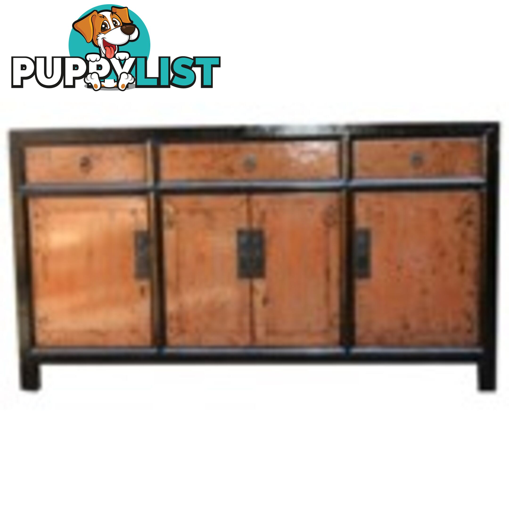 Orange Chinese Sideboard