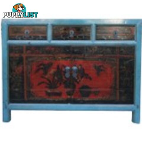 Short Antique Mongolian Sideboard