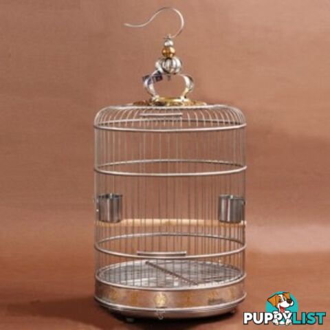 Gold Stainless Steel Bird Cage 42cm