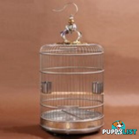 Gold Stainless Steel Bird Cage 42cm