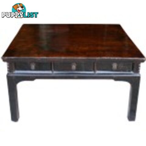 Brown Four Drawers Asian Antique Coffee Table