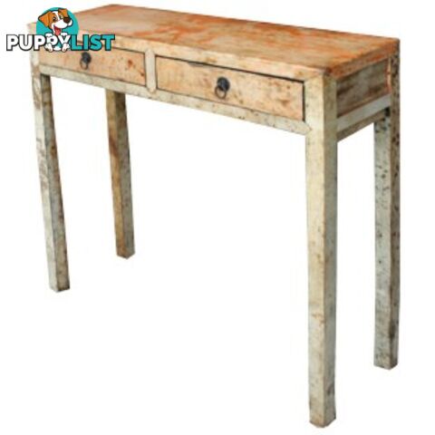 Beige Oriental Original Leather Hallway Table