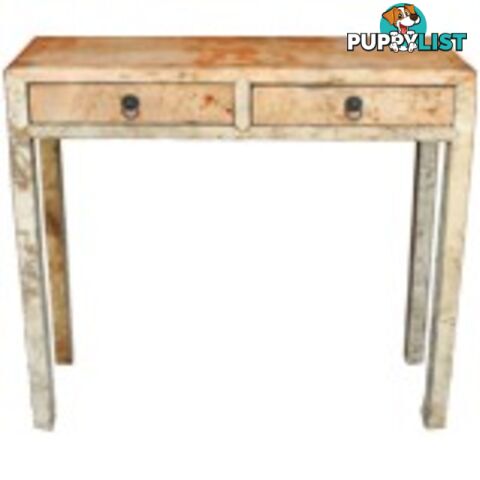 Beige Oriental Original Leather Hallway Table