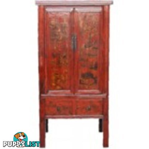 Chinese Painted Medium Cabinet Shanxi Province Origin