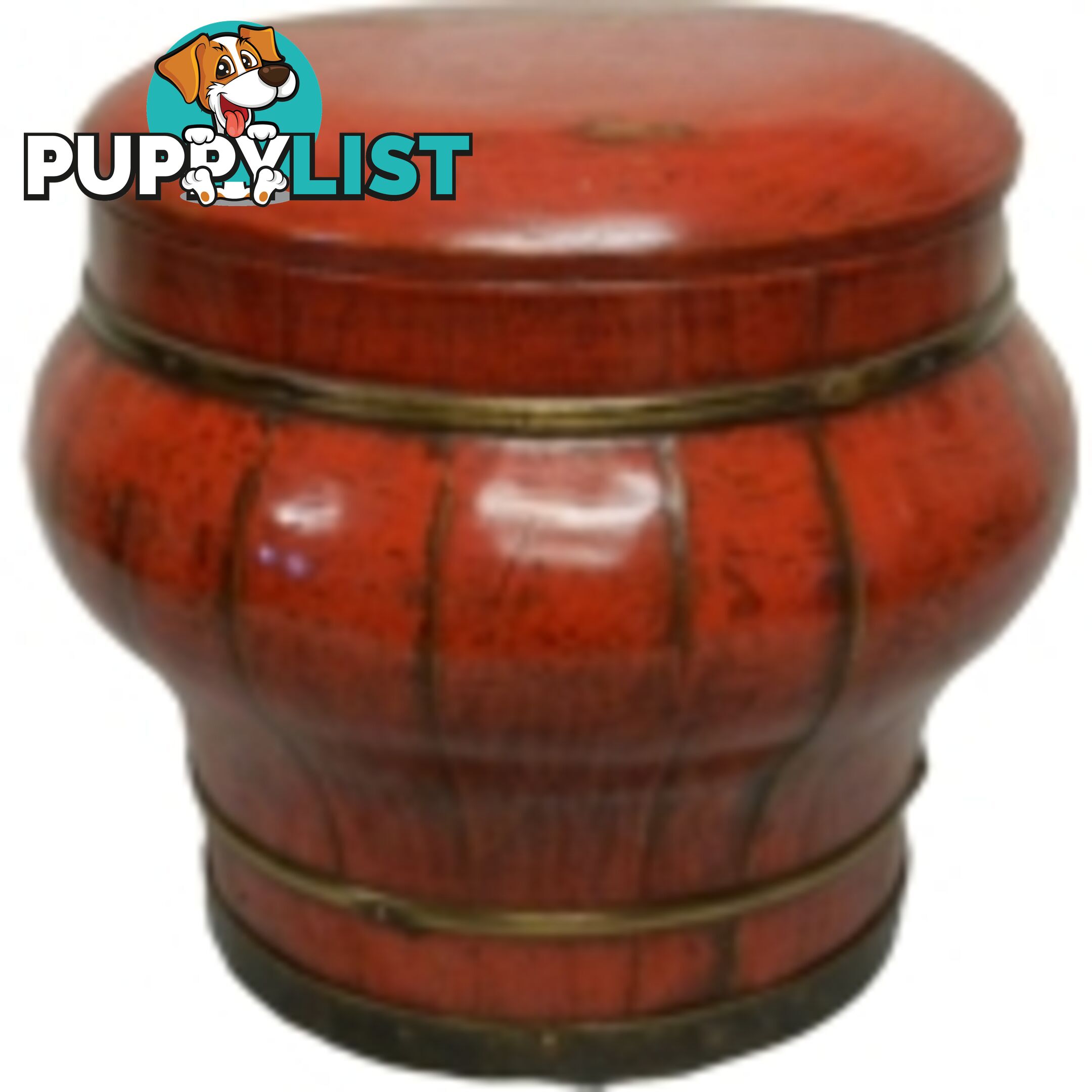 Red Lacquer Rice Container with Lid