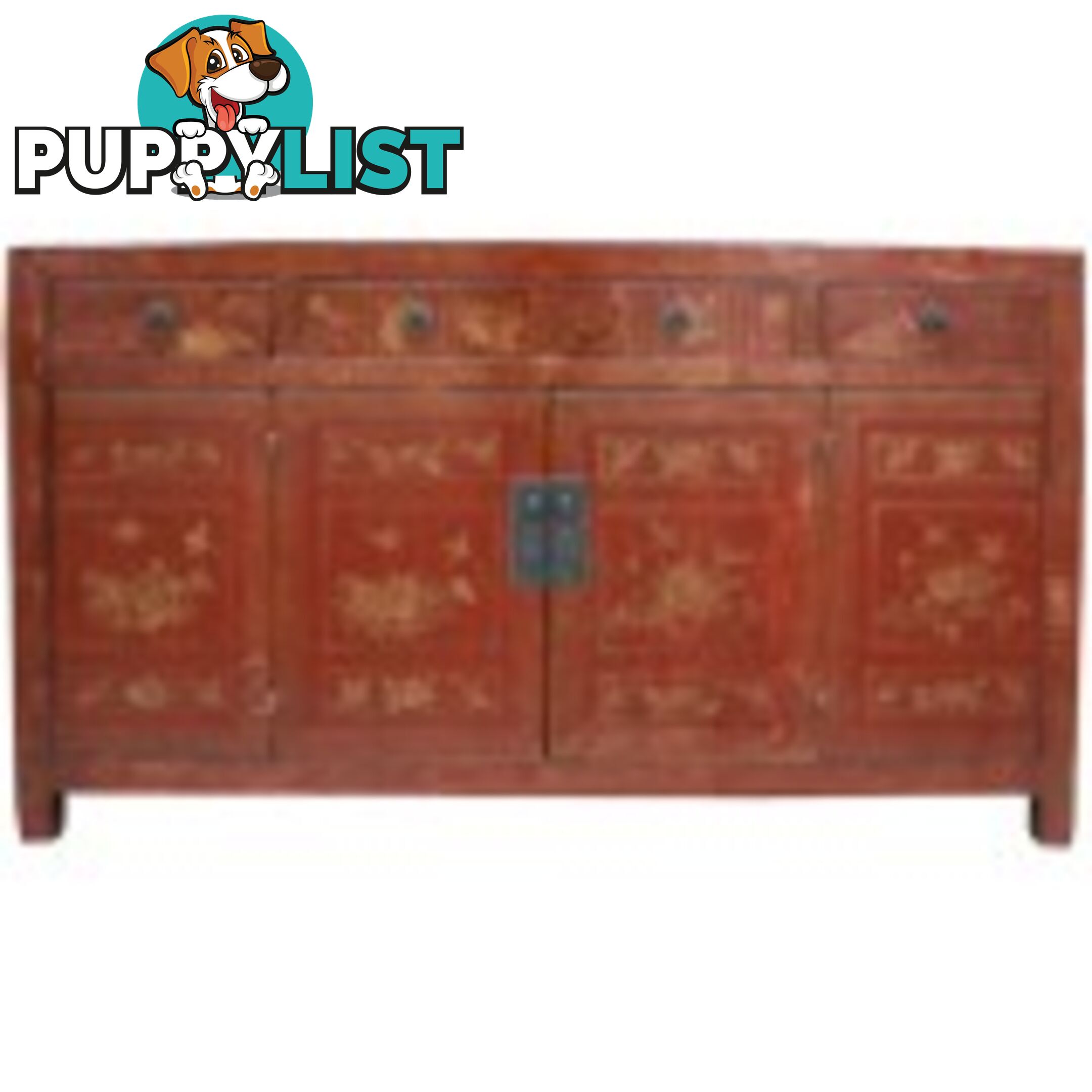 Original Manchurian Painted Chinese Sideboard