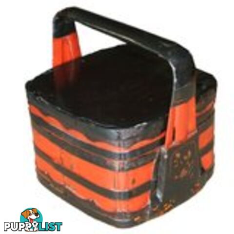 Black and Red Lacquer Chinese Food Box