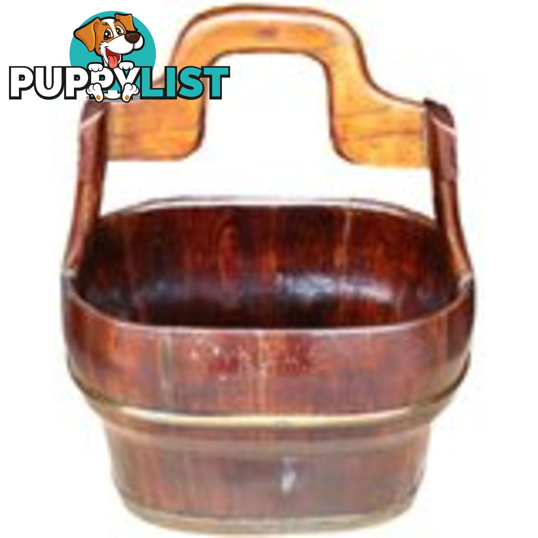 Brown Wood Water Container