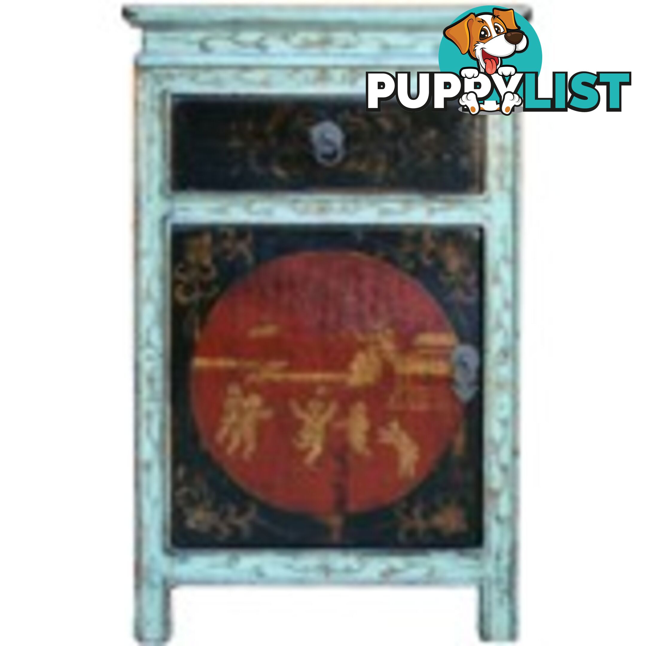 Tibetan Painted Bedside Table