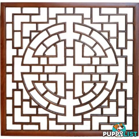 New Chinese Art Square Lattice Wall Hanging Screen