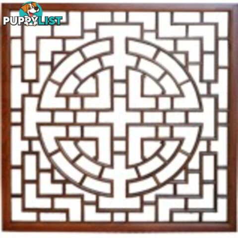 New Chinese Art Square Lattice Wall Hanging Screen