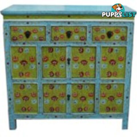 Chinese Antique Painted Tibetan Sideboard