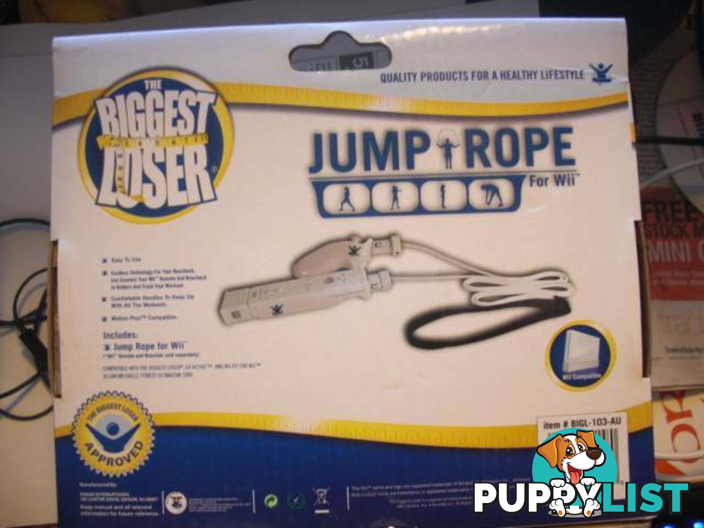 Wii FIT THE BIGGEST LOSER JUMP ROPE FOR Wii PICKUP CLAYTON 3168 O