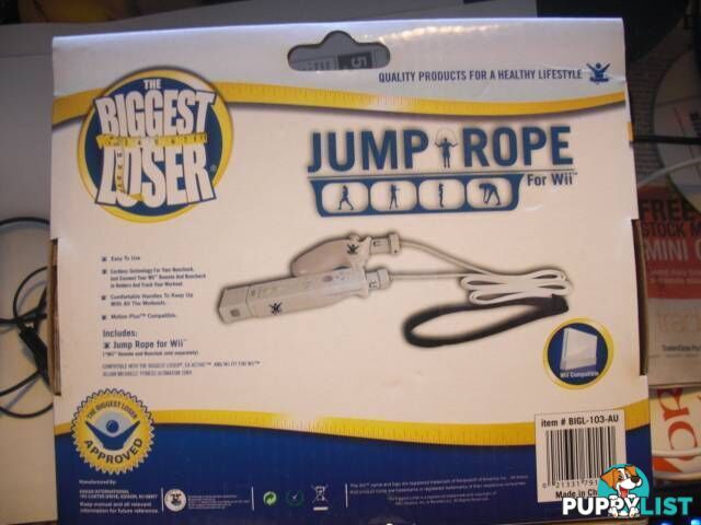 Wii FIT THE BIGGEST LOSER JUMP ROPE FOR Wii PICKUP CLAYTON 3168 O