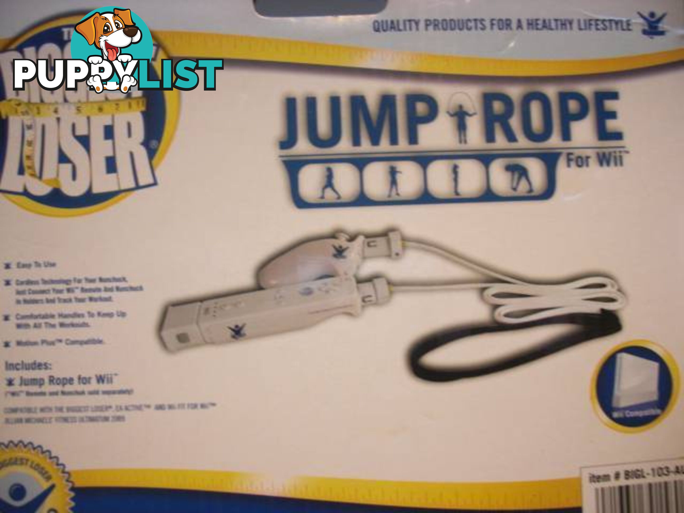 Wii FIT THE BIGGEST LOSER JUMP ROPE FOR Wii PICKUP CLAYTON 3168 O