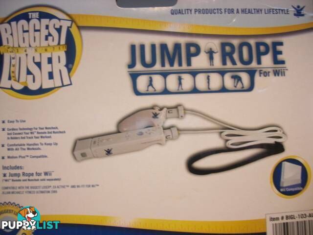 Wii FIT THE BIGGEST LOSER JUMP ROPE FOR Wii PICKUP CLAYTON 3168 O