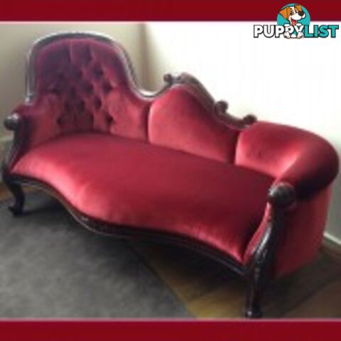 Solid Mahogany Wood Chaise Lounge / Love Seat