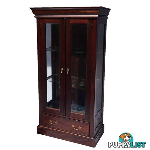 Solid Mahogany Timber Book Case With Drawer