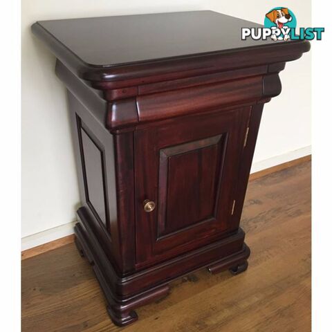 Mahogany Bedside Table with Invisible Drawer Vanessa collection